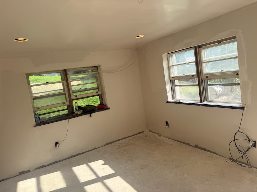 Basement Drywall Over Paneling with Framing Repair in New Rochelle